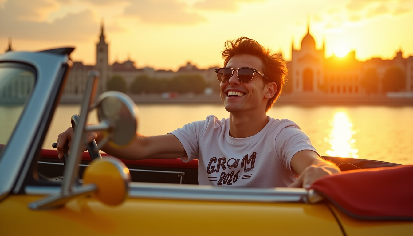 Futur marié au volant d