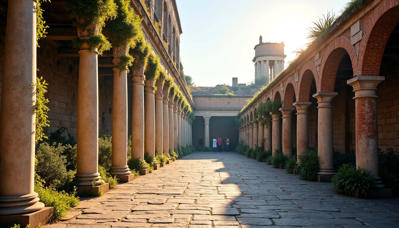 Vestiges extérieurs des thermes de Dioclétien à Rome, vaste complexe antique adjacent à la gare Termini