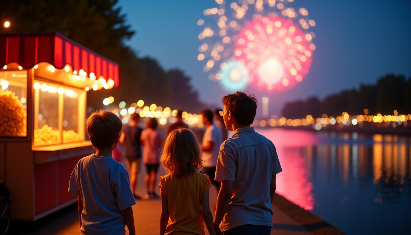 Famille profitant de la Fête des Grèves à Aixe-sur-Vienne
