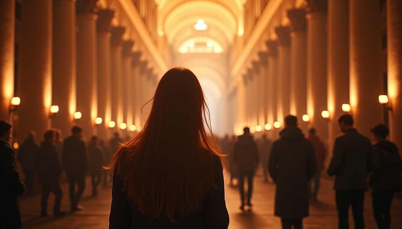 Foule de visiteurs attendant d