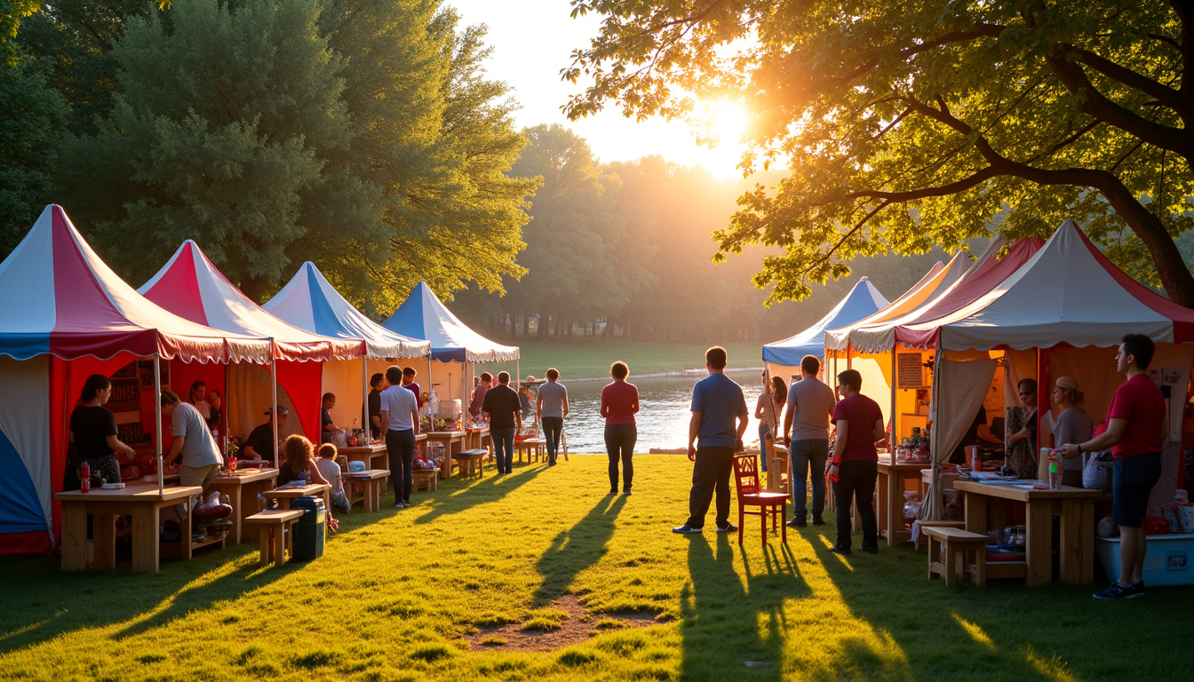 Préparation des stands et animations pour la Fête des Grèves à Aixe-sur-Vienne