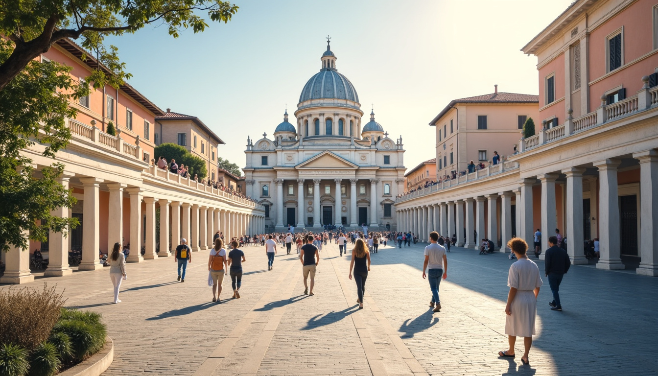 Vue aérienne de la basilique Saint-Pierre et de la place Saint-Pierre à Rome