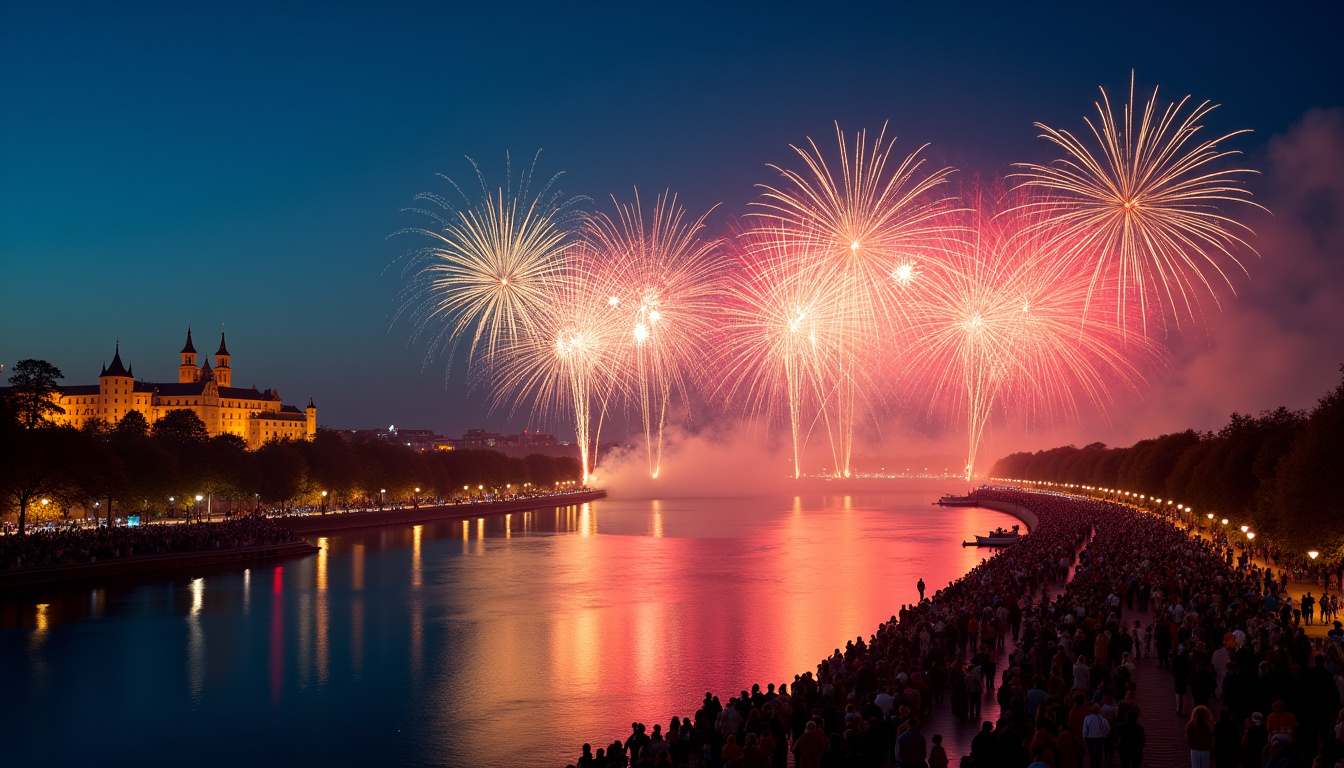 Vue panoramique sur le feu d