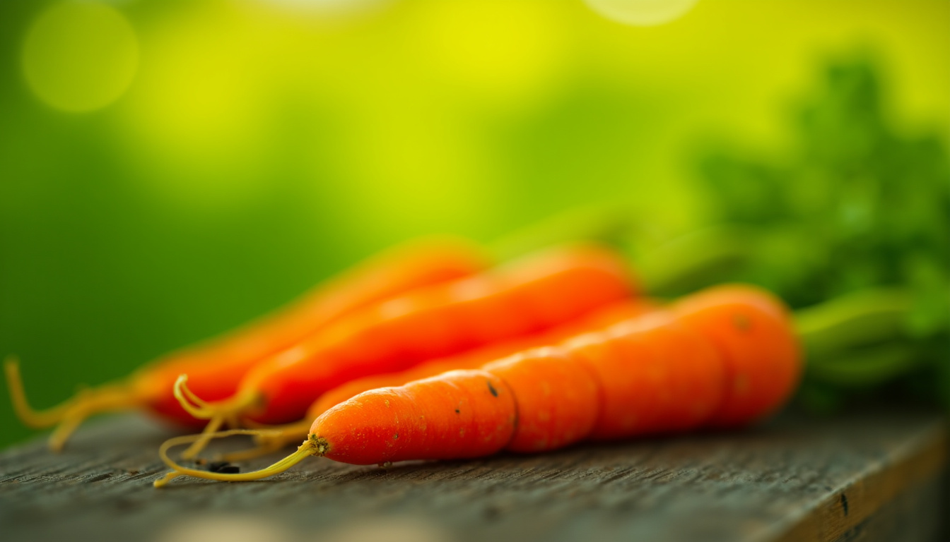 Carottes fraîches du potager en août