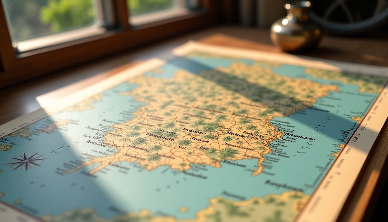 Carte des sites touristiques majeurs des Pays de la Loire: châteaux de la Loire, îles de Noirmoutier et d