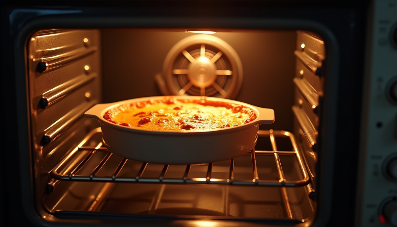 Four moderne avec ventilateur interne activé, illustrant le principe de la chaleur tournante