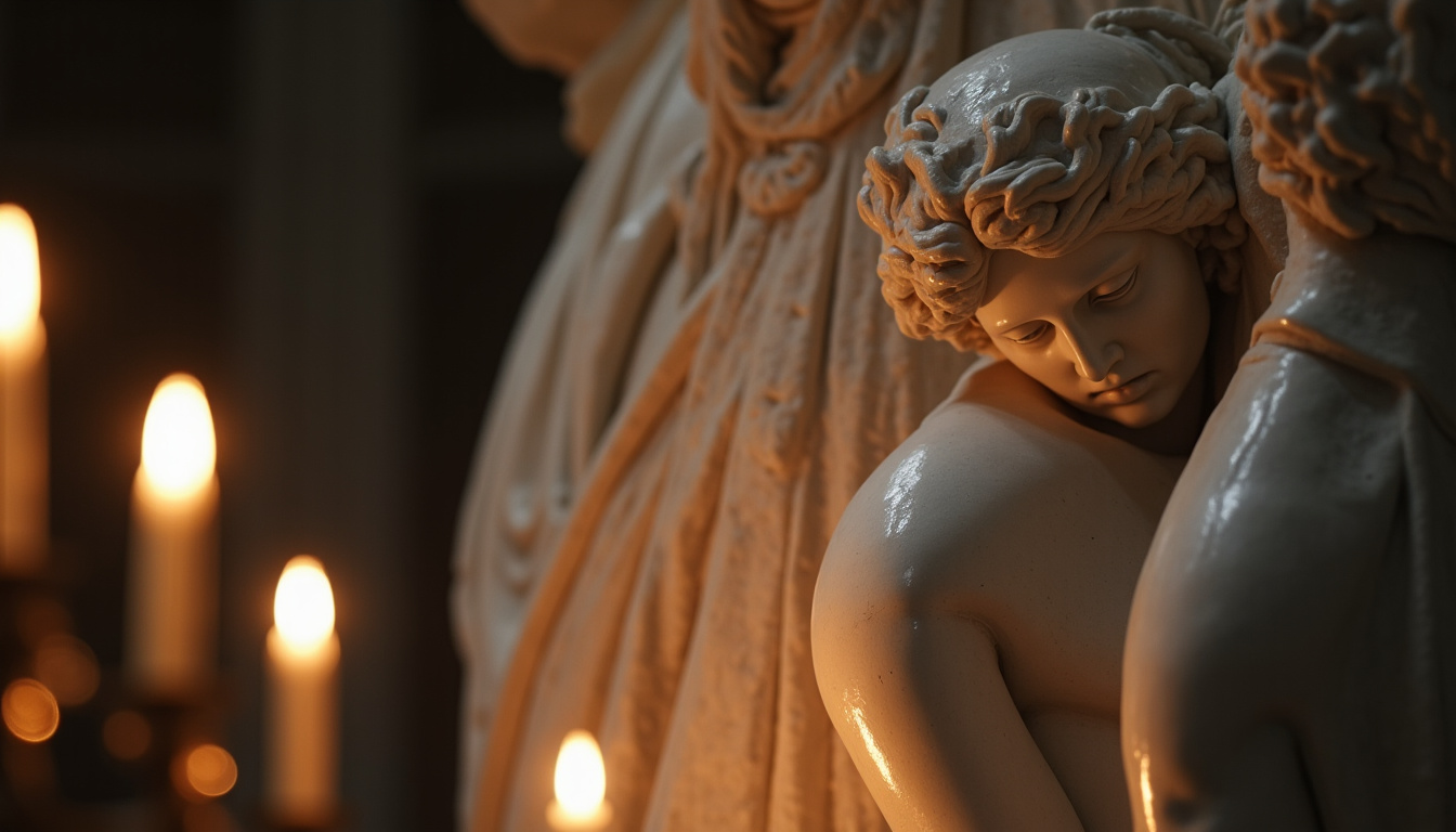Vue rapprochée de la Pietà de Michel-Ange dans la basilique Saint-Pierre