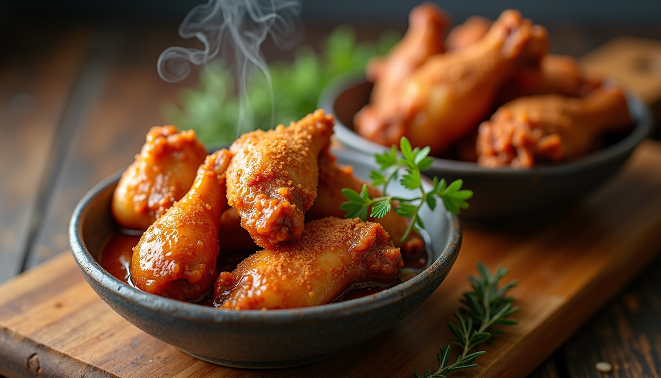 Préparation de marinade et assaisonnement sec pour ailes de poulet