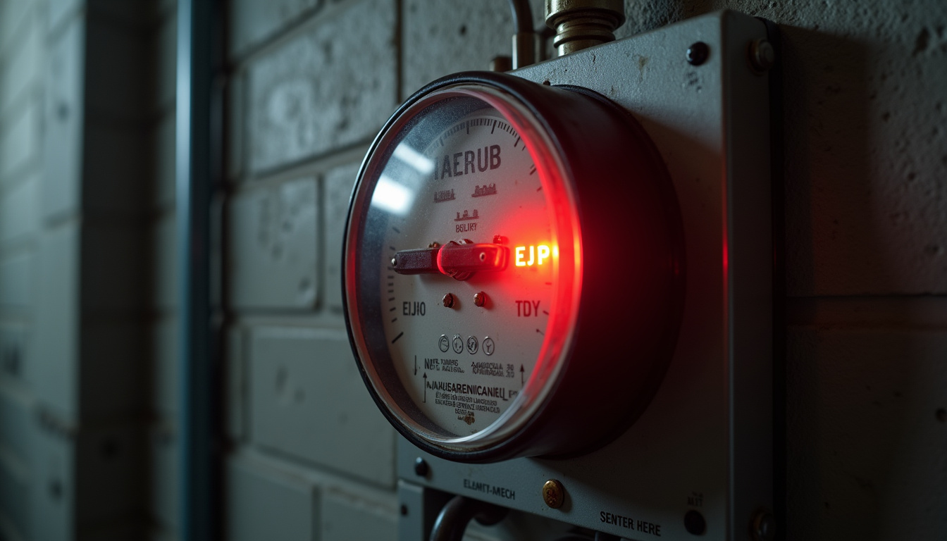 Compteur électrique avec diode EJP allumée indiquant un jour de pointe