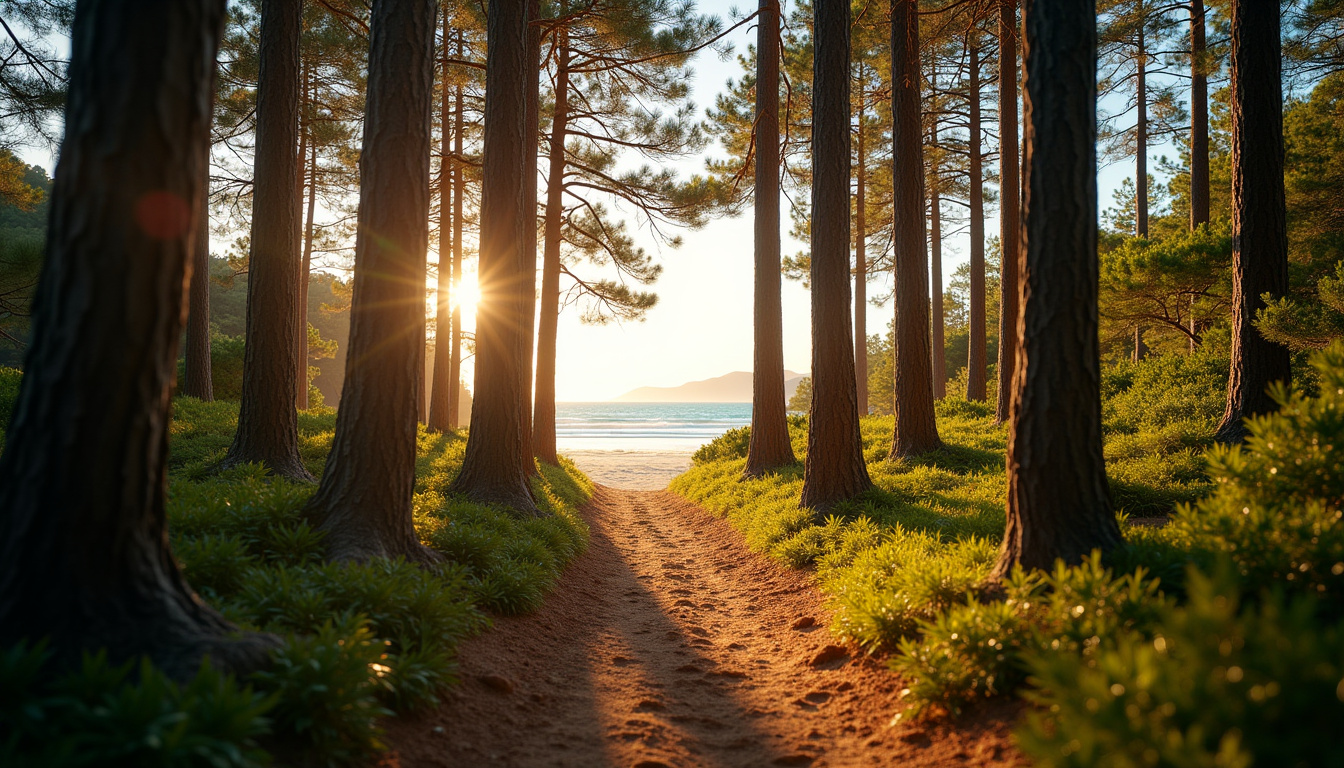 Entrée de la plage de Gatseau depuis la forêt de pins à Saint-Trojan-les-Bains