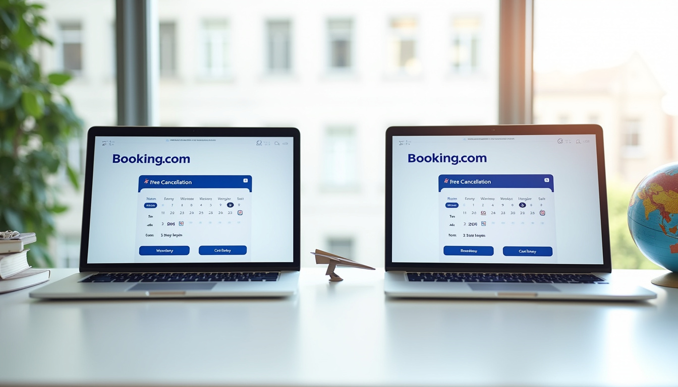 Exemple de deux réservations consécutives sur Booking avec annulation gratuite