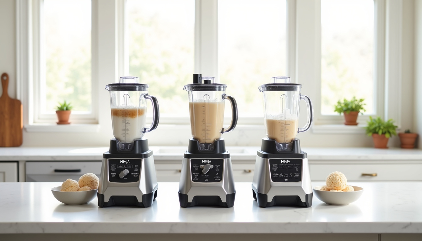 Comparaison visuelle des différents modèles Ninja Creami: Classic, Deluxe et Swirl