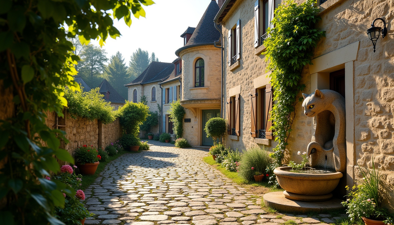 Maison des Seigneurs et fontaine du Chat à Beauchastel
