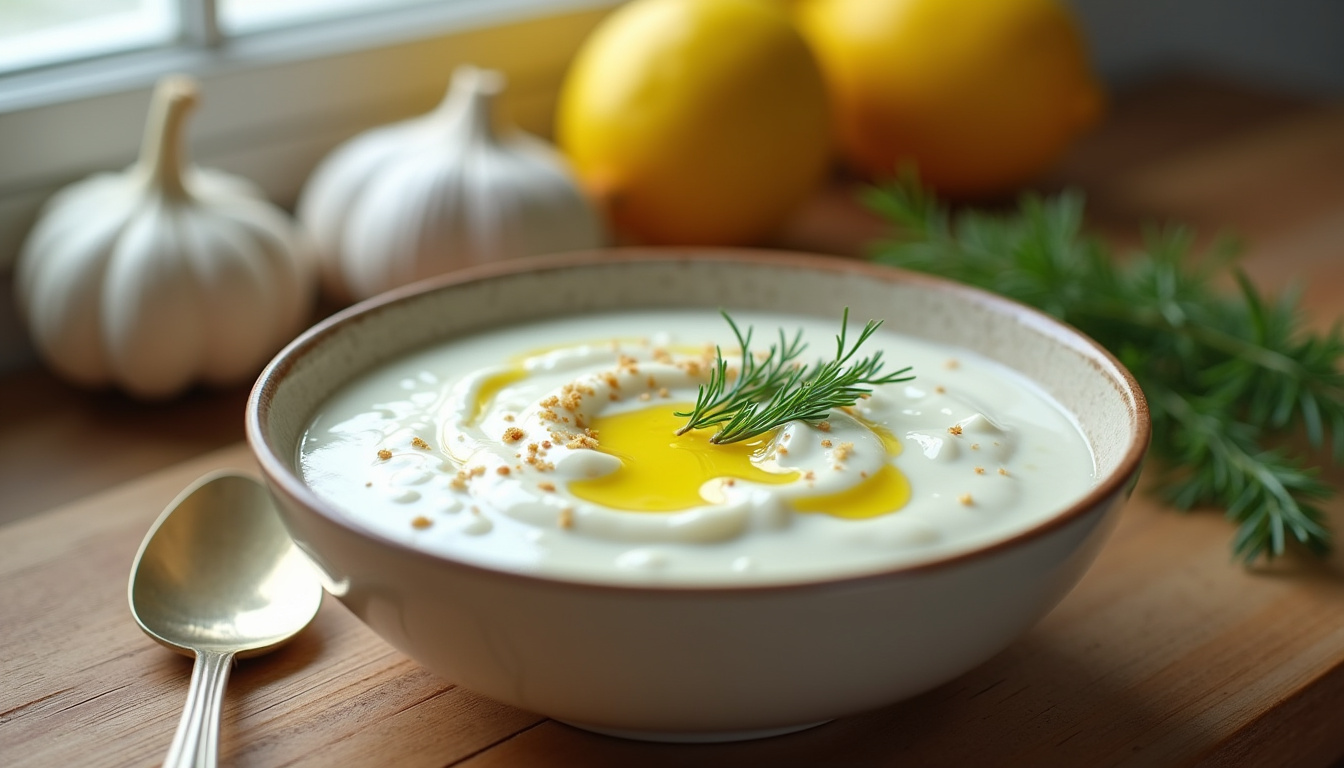 Préparation d'une sauce à base de yaourt grec pour remplacer la mayonnaise