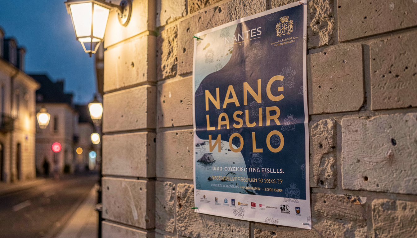 Affiche officielle de la mairie de Nantes annonçant un événement culturel