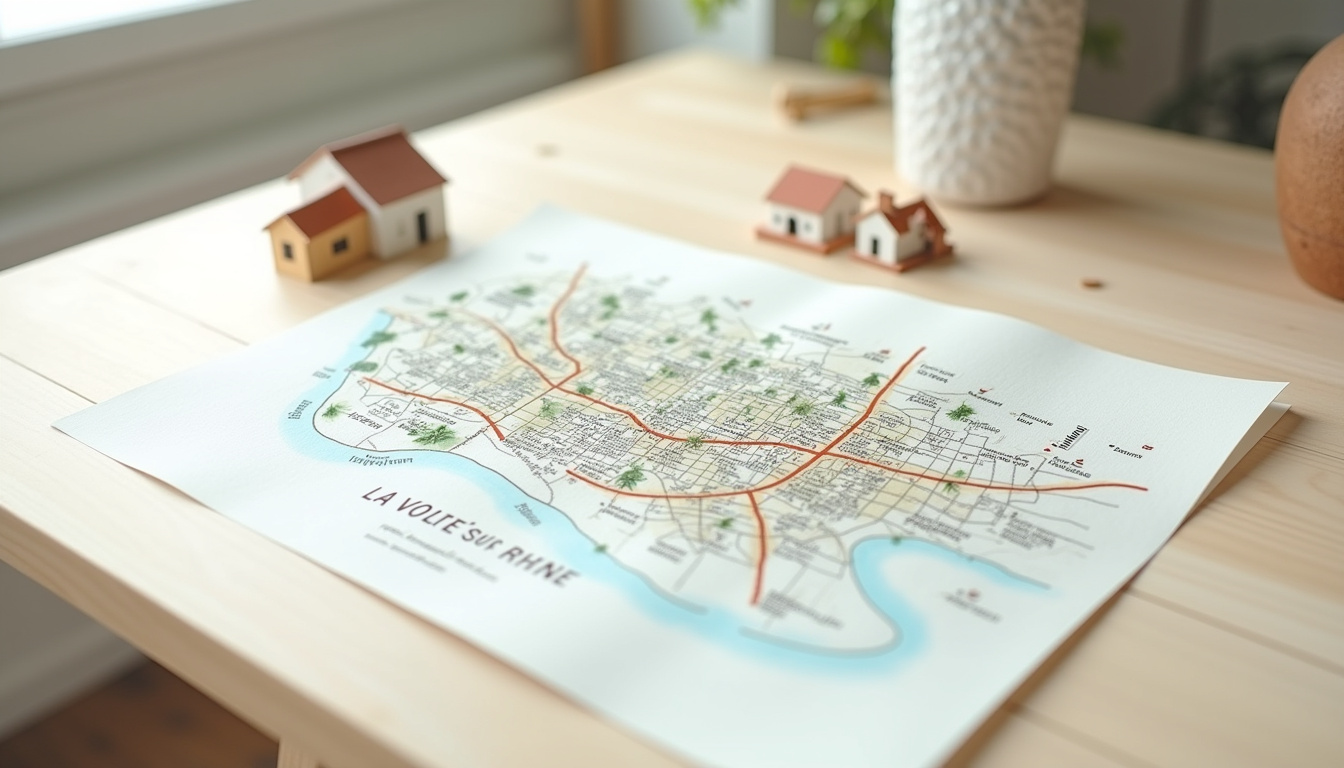 Carte illustrée des principaux quartiers de La Voulte-sur-Rhône avec leurs caractéristiques principales