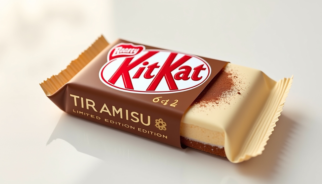 Emballage du biscuit Kit Kat Tiramisu édition limitée