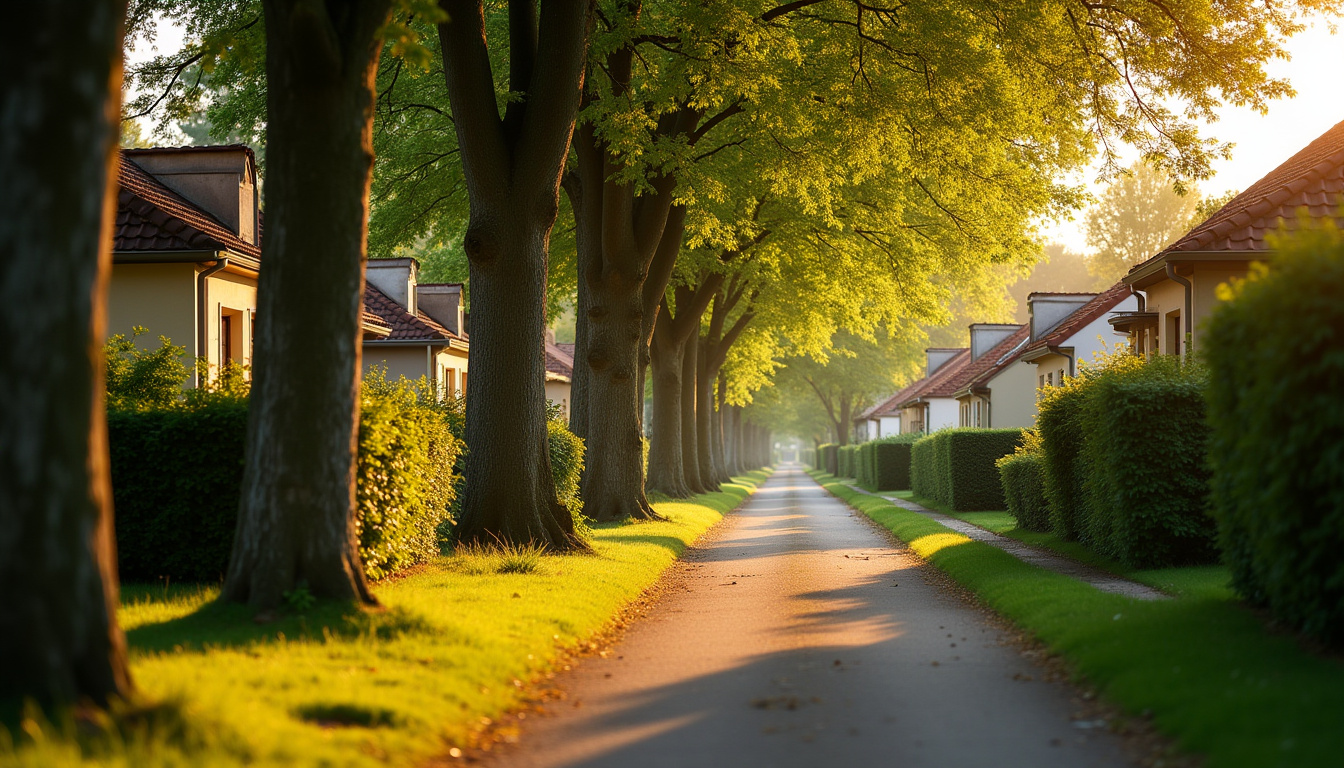 Quartier résidentiel calme de Davézieux avec maisons individuelles et arbres